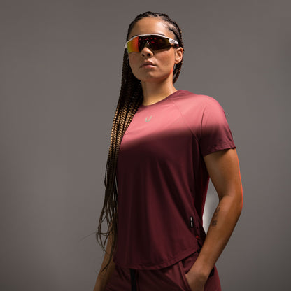 W017. Laser-Vent™ Established Tee - Crimson | ASRV