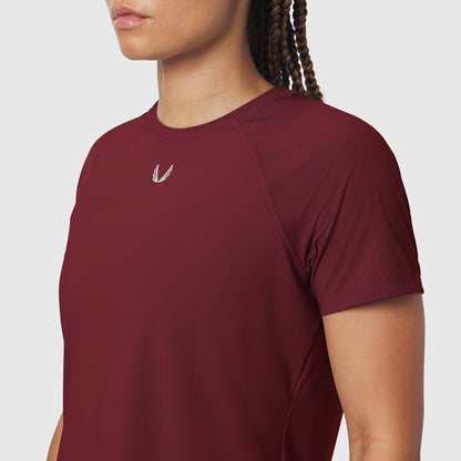 W017. Laser-Vent™ Established Tee - Crimson | ASRV
