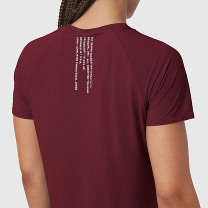 W017. Laser-Vent™ Established Tee - Crimson | ASRV