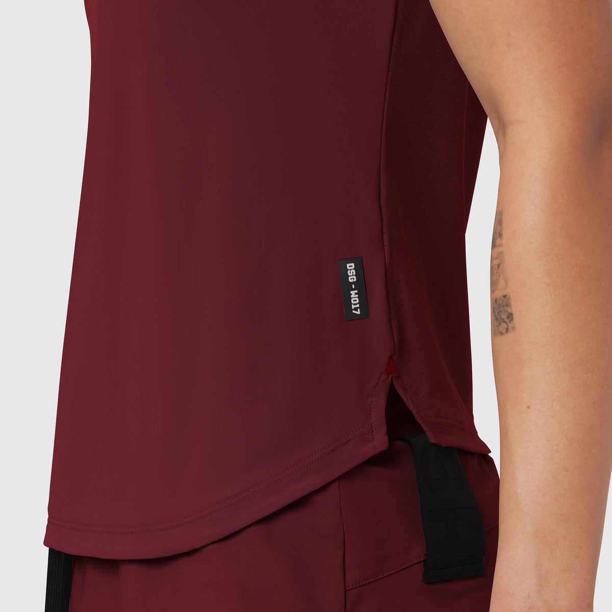 W017. Laser-Vent™ Established Tee - Crimson | ASRV