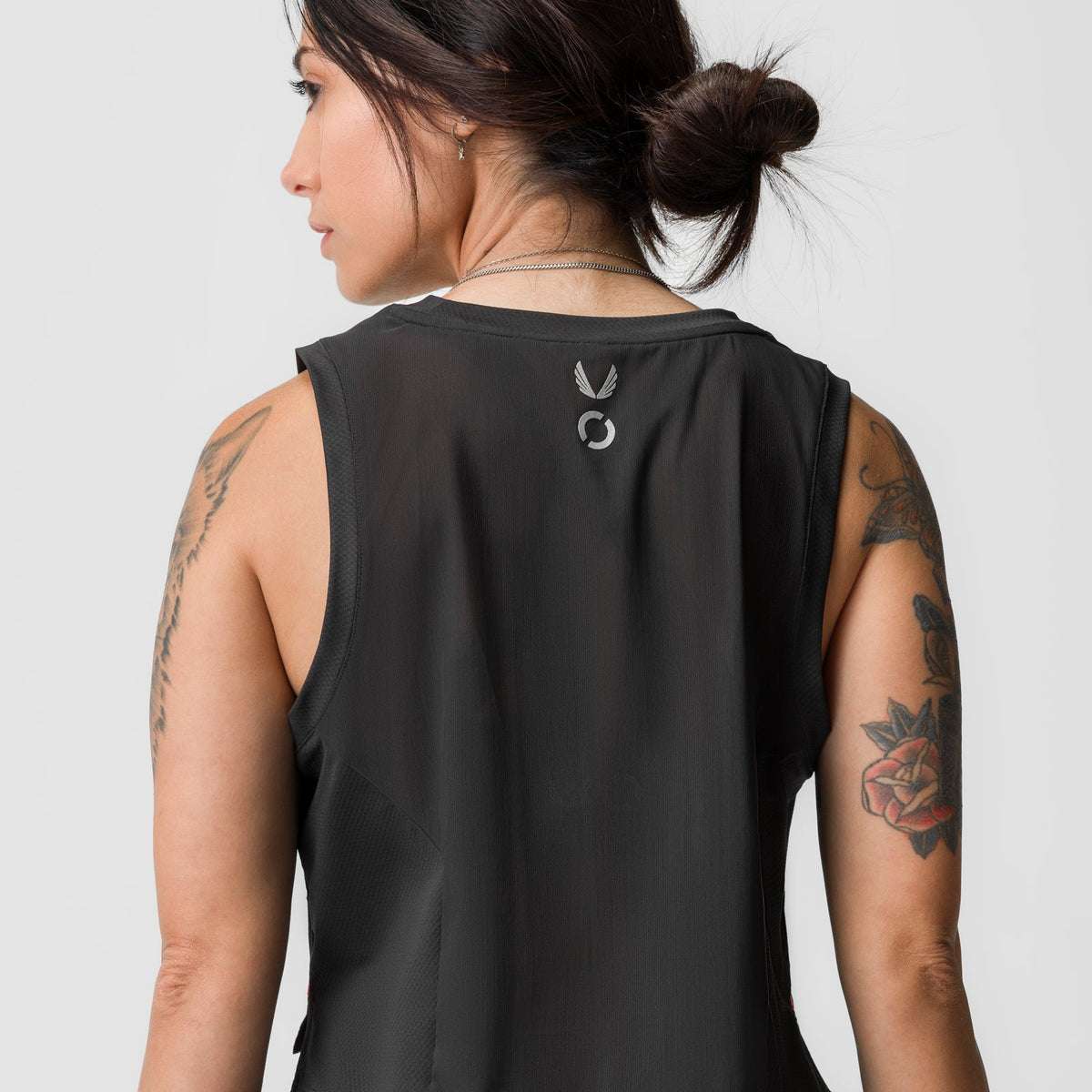 ASRV x Equinox AeroSilver® Cropped Training Tank - Black | ASRV