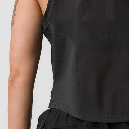 ASRV x Equinox AeroSilver® Cropped Training Tank - Black | ASRV