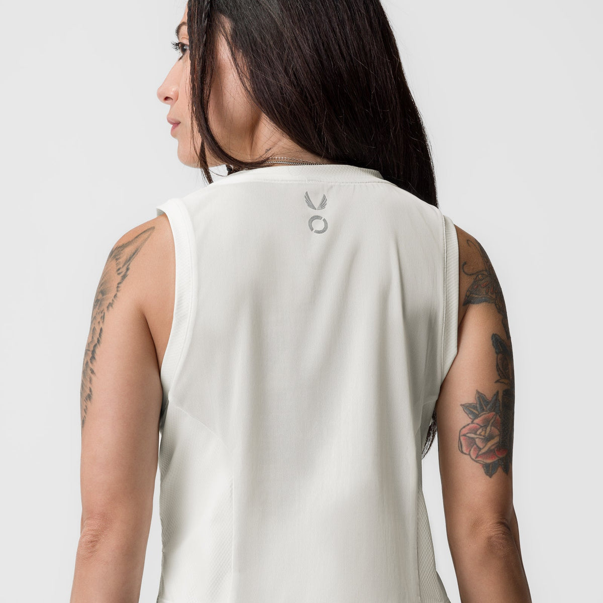 ASRV x Equinox AeroSilver® Cropped Training Tank - Ivory Cream | ASRV