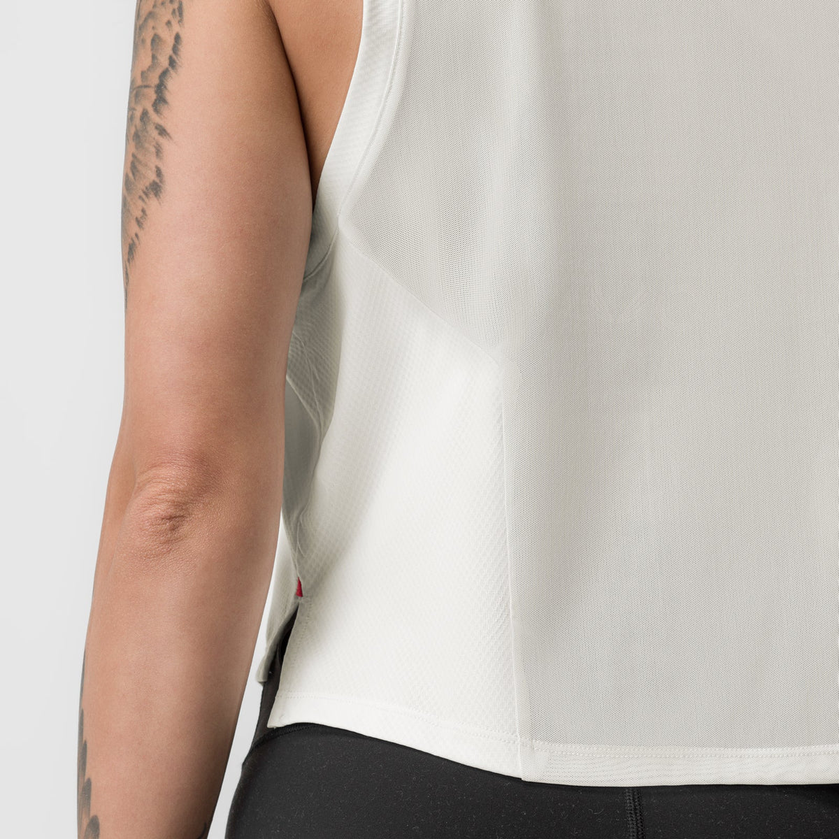 ASRV x Equinox AeroSilver® Cropped Training Tank - Ivory Cream | ASRV