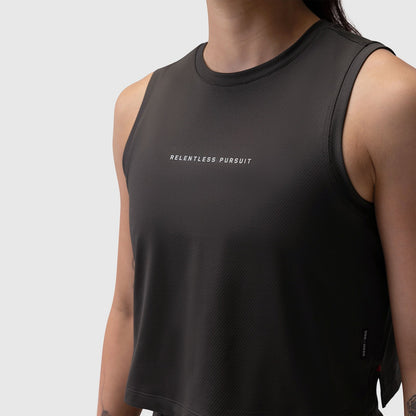 W020. AeroSilver® Tank Top - Black "RP" | ASRV