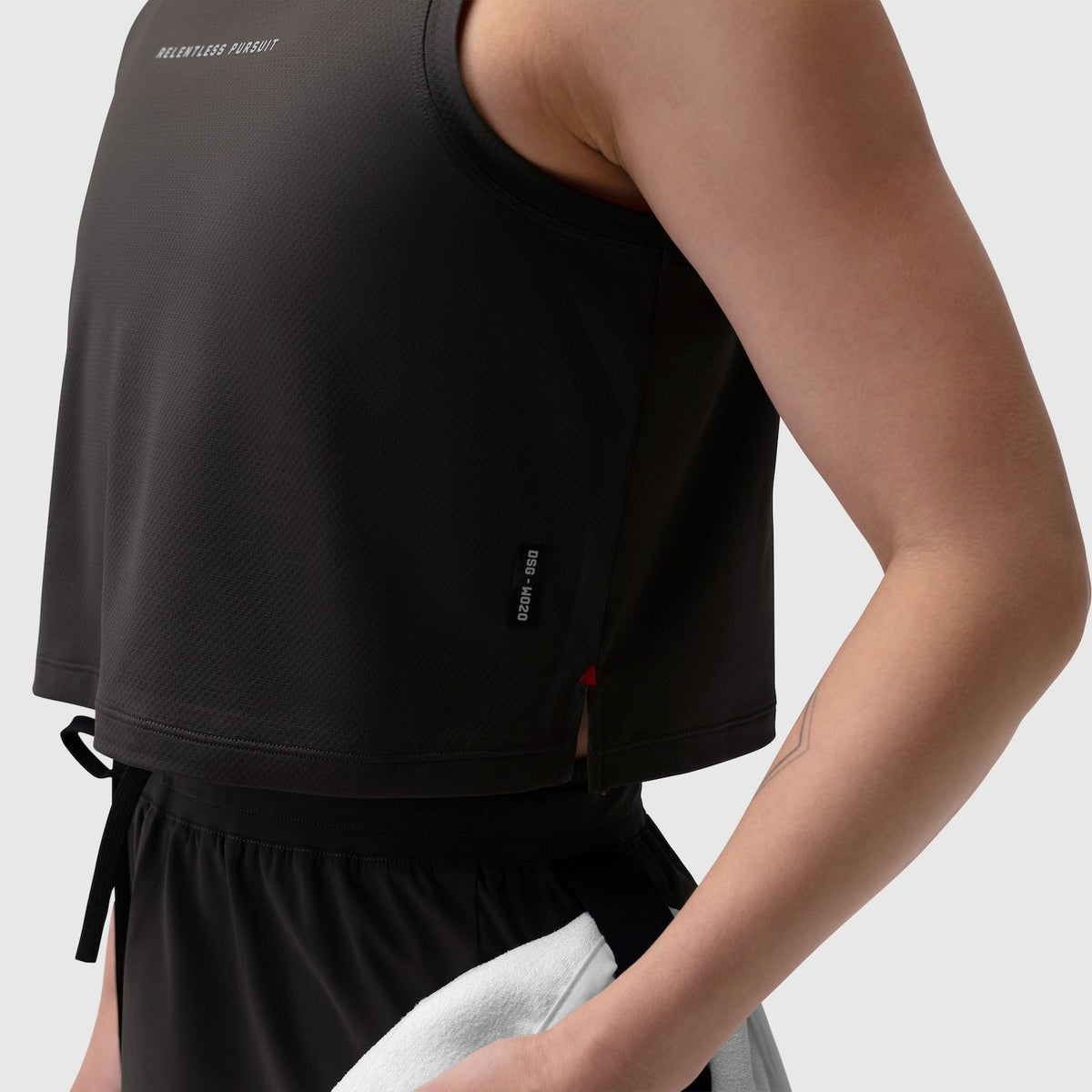 W020. AeroSilver® Tank Top - Black "RP" | ASRV