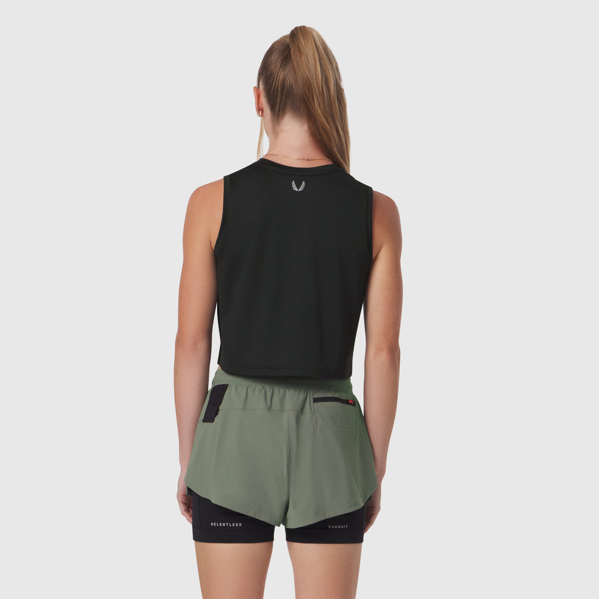 W020. AeroSilver® Tank Top - Black "RP" | ASRV