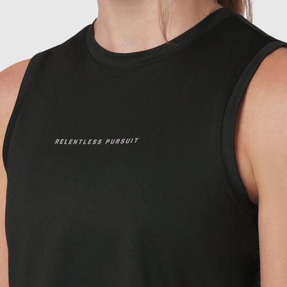 W020. AeroSilver® Tank Top - Black "RP" | ASRV