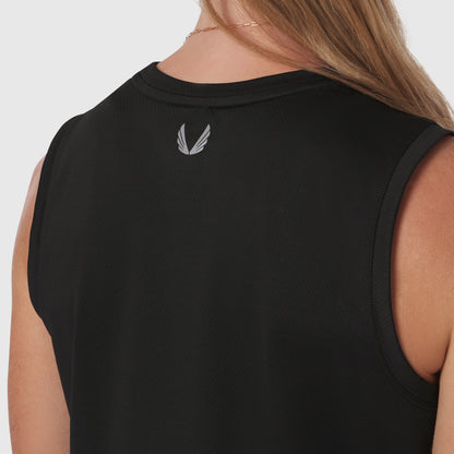 W020. AeroSilver® Tank Top - Black "RP" | ASRV