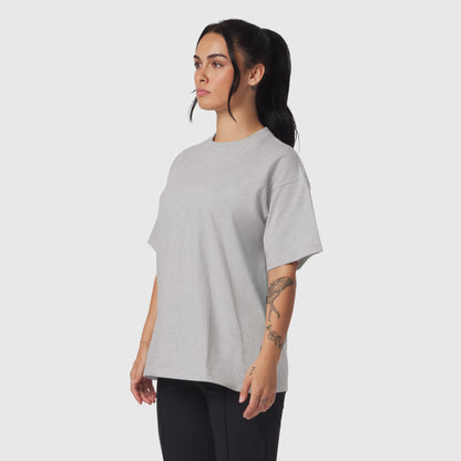 1102. Distressed Relaxed Tee - Heather Grey | ASRV