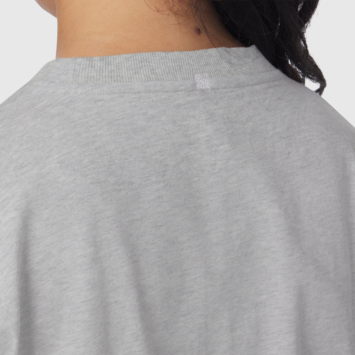 1102. Distressed Relaxed Tee - Heather Grey | ASRV