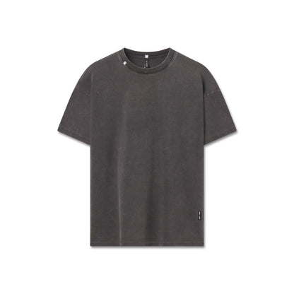 1102. Distressed Relaxed Tee - Black | ASRV