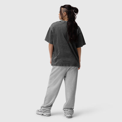 1102. Distressed Relaxed Tee - Black | ASRV