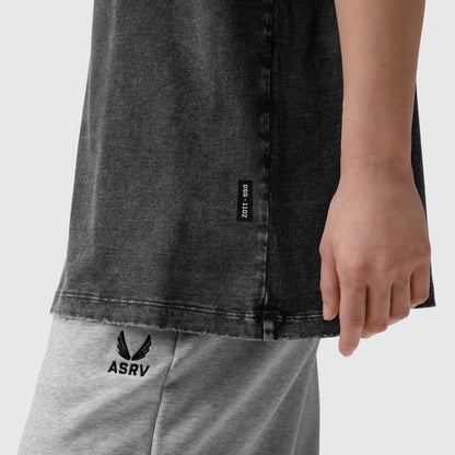 1102. Distressed Relaxed Tee - Black | ASRV
