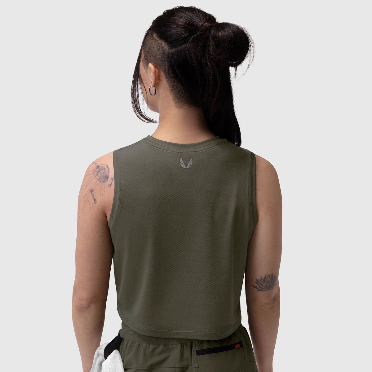 W020. AeroSilver® Tank Top - Olive "RP" | ASRV