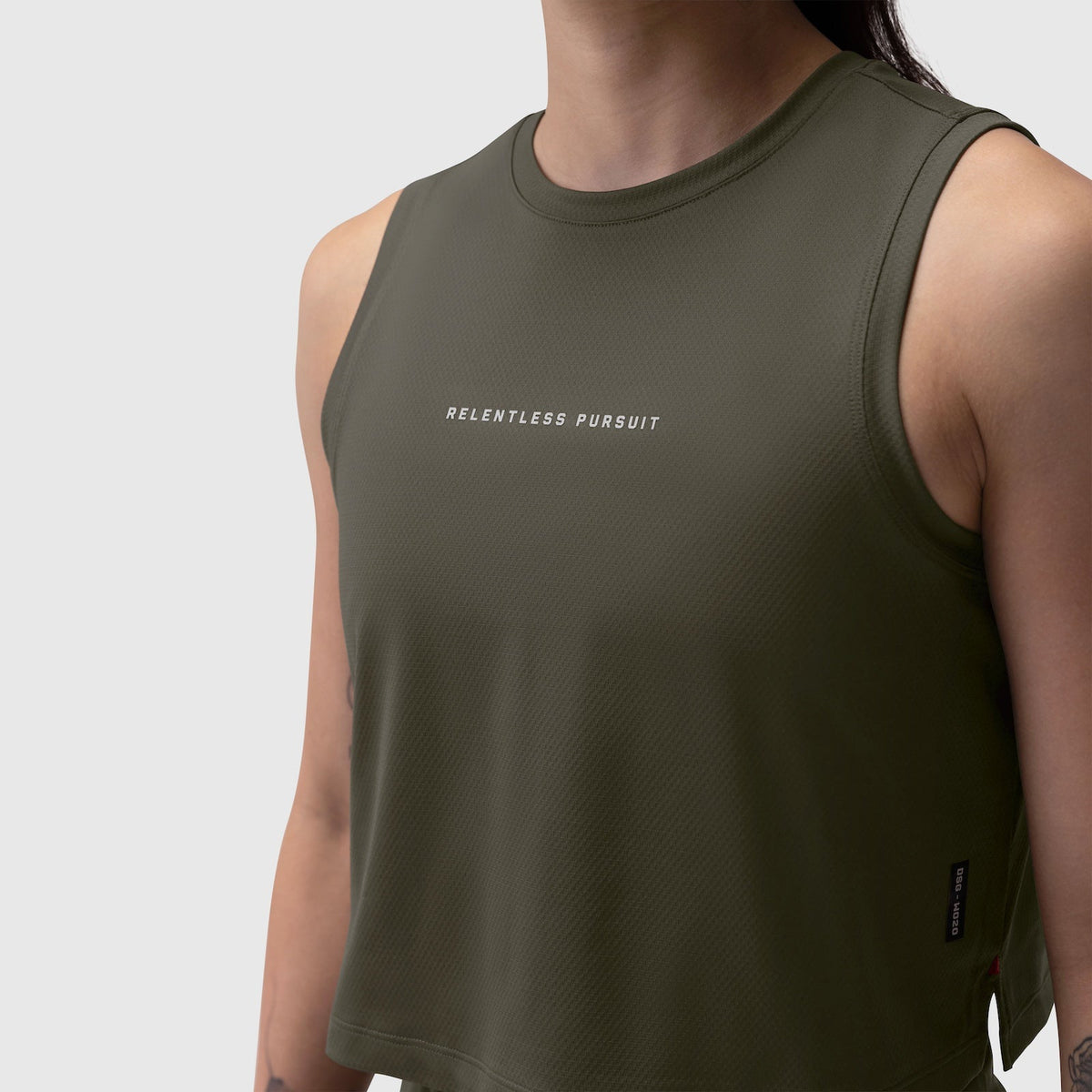 W020. AeroSilver® Tank Top - Olive "RP" | ASRV