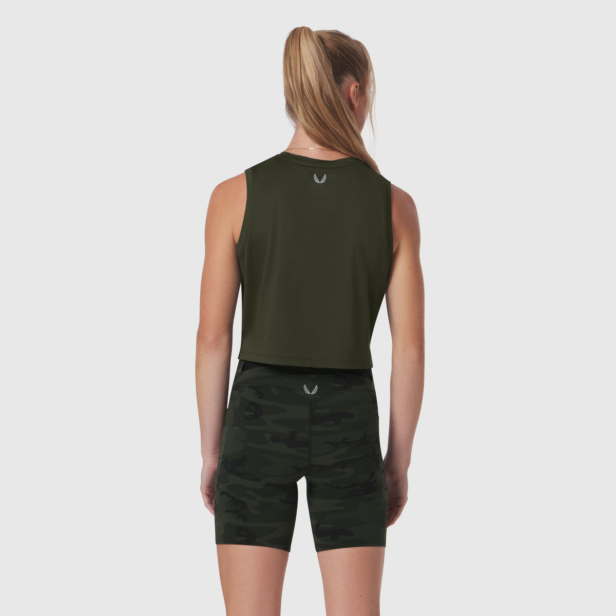 W020. AeroSilver® Tank Top - Olive "RP" | ASRV