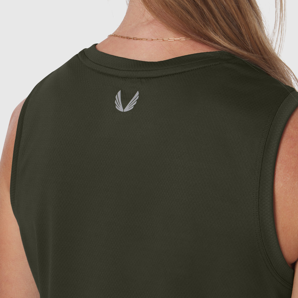 W020. AeroSilver® Tank Top - Olive "RP" | ASRV