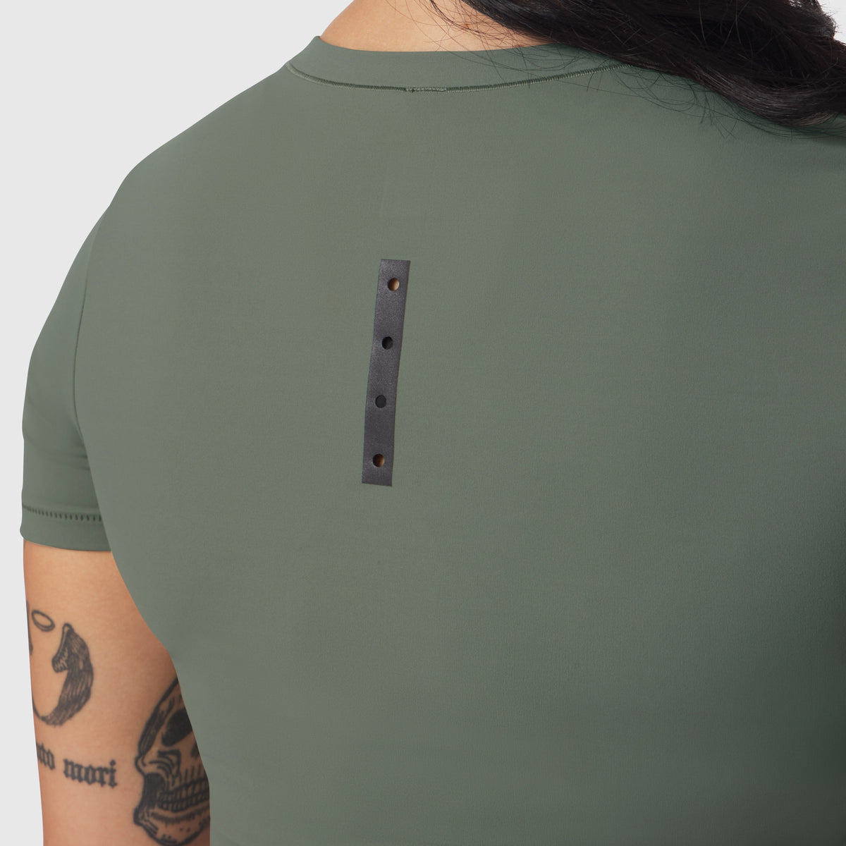 W019. LYCRA® Cropped Tee - Sage | ASRV