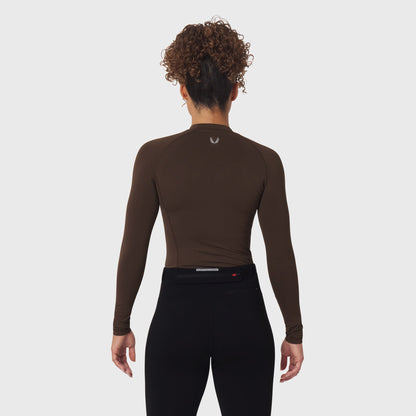 W058. LYCRA® ADAPTIV Baselayer Longsleeve - Dark Earth | ASRV