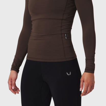 W058. LYCRA® ADAPTIV Baselayer Longsleeve - Dark Earth | ASRV