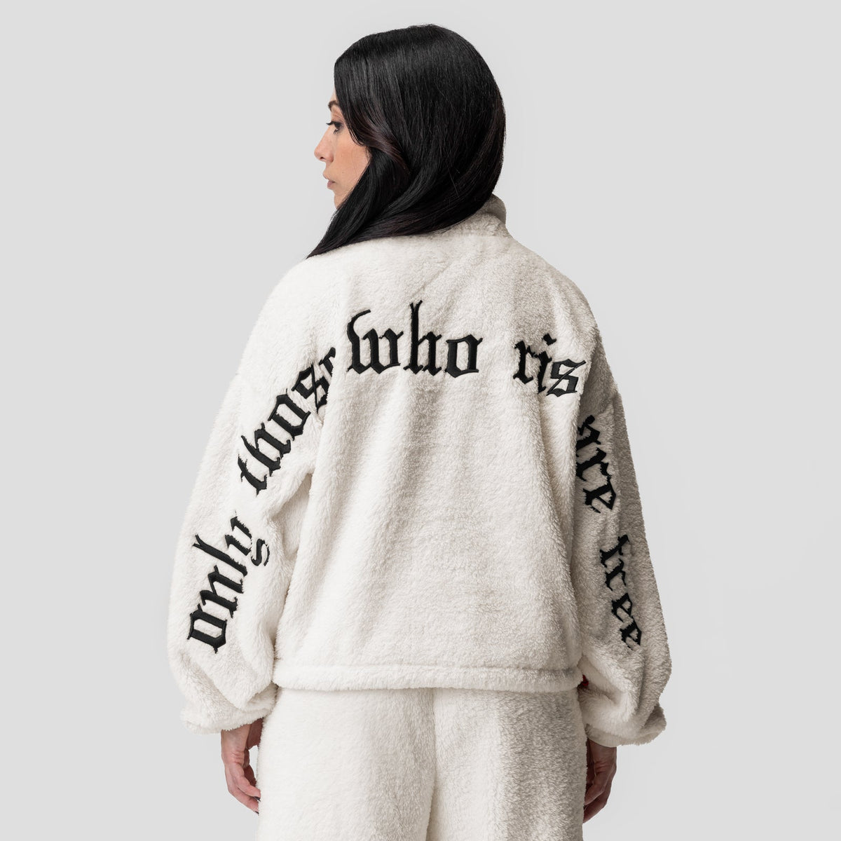 1007. Women's Sherpa Recovery 1/2 Zip - Ivory Cream/Black | ASRV