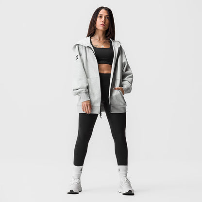 ASRV x Equinox Sorona® French-Terry Oversized Zip Hoodie - Heather Gre | ASRV