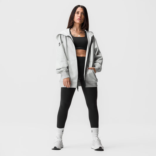 ASRV x Equinox Sorona® French-Terry Oversized Zip Hoodie - Heather Gre | ASRV