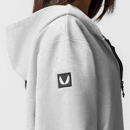 ASRV x Equinox Sorona® French-Terry Oversized Zip Hoodie - Heather Gre | ASRV