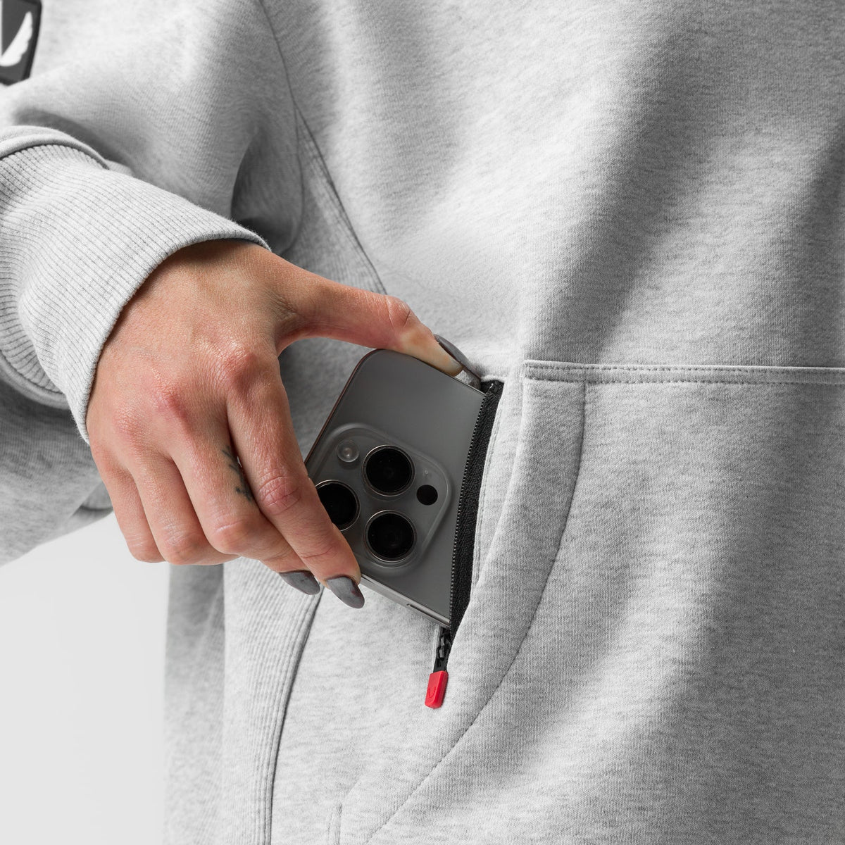 ASRV x Equinox Sorona® French-Terry Oversized Zip Hoodie - Heather Gre | ASRV