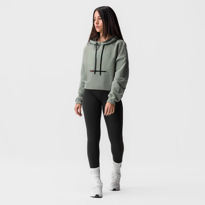 ASRV x Equinox Sorona® French-Terry Cropped Hoodie - Sage | ASRV