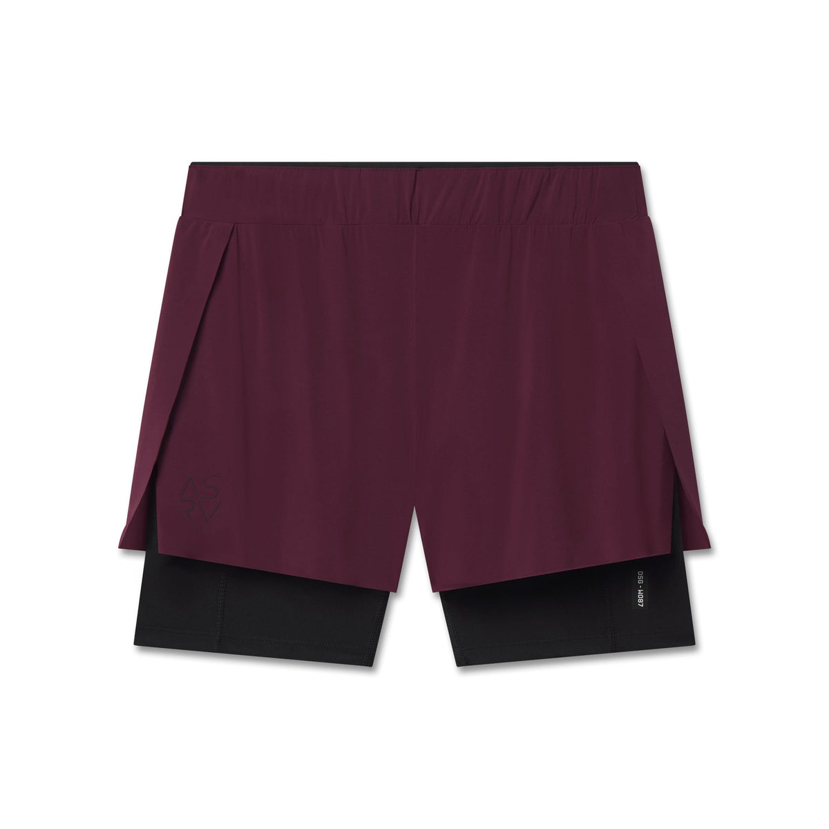 W087. Aerotex™ Side Split Liner Short - Merlot | ASRV