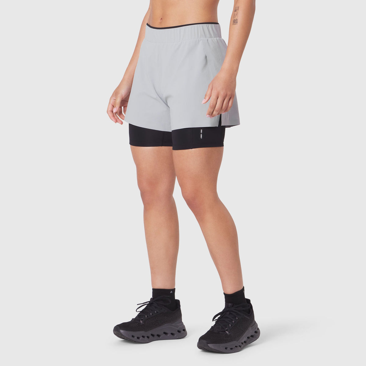 W087. Aerotex™ Side Split Liner Short - Slate Grey | ASRV