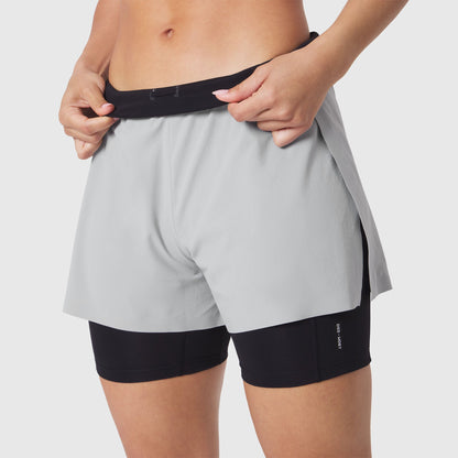 W087. Aerotex™ Side Split Liner Short - Slate Grey | ASRV
