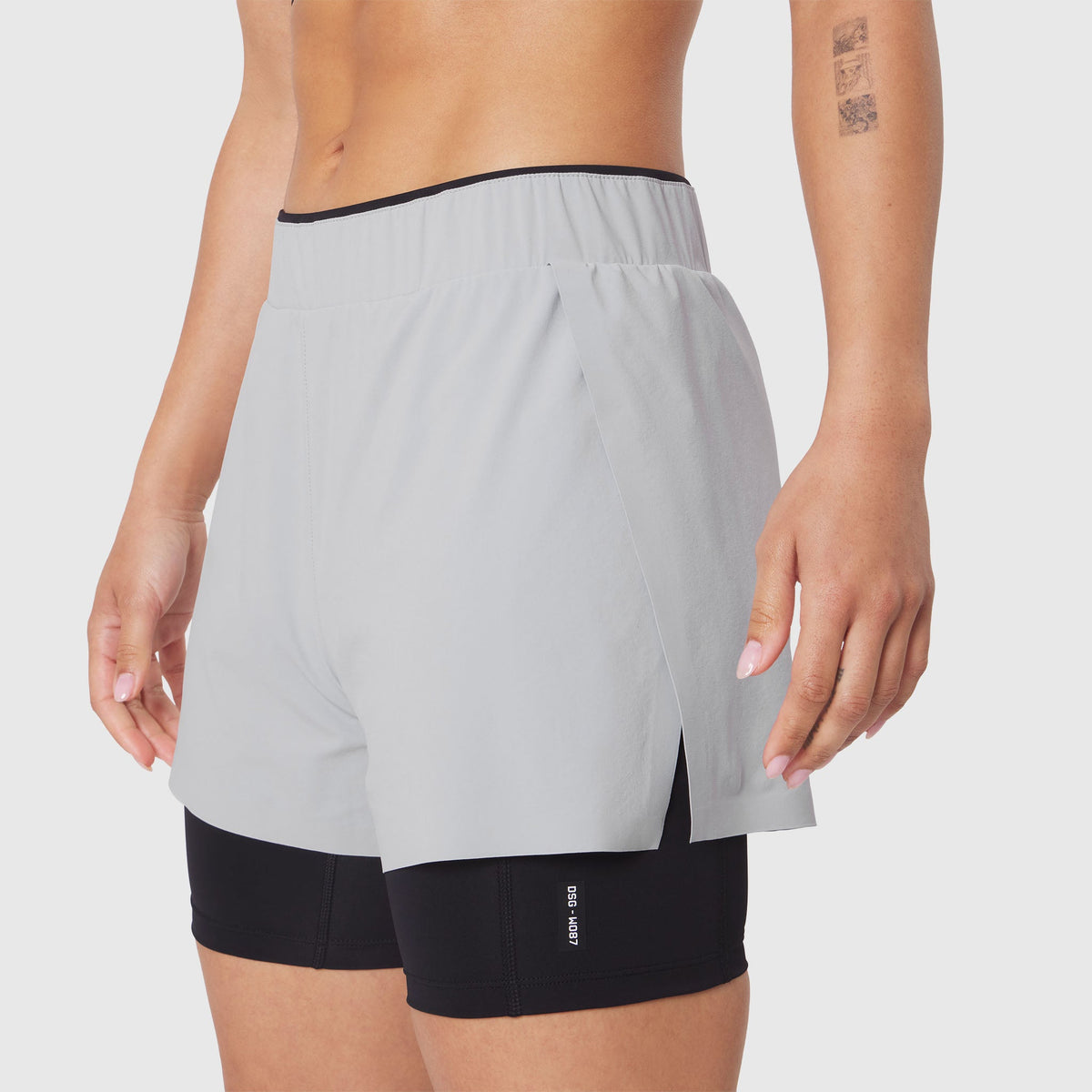W087. Aerotex™ Side Split Liner Short - Slate Grey | ASRV