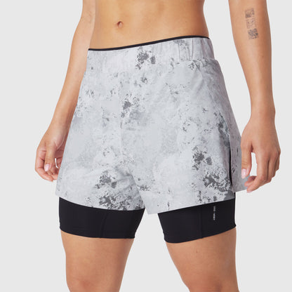 W087. Aerotex™ Side Split Liner Short - Sedona Snow Camo | ASRV
