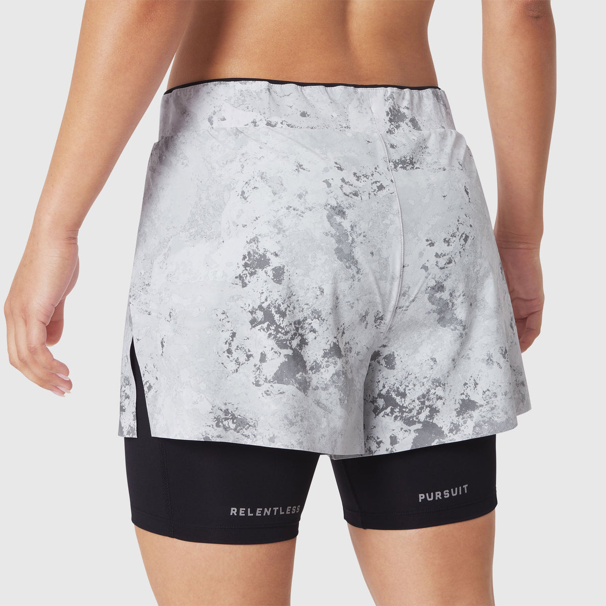 W087. Aerotex™ Side Split Liner Short - Sedona Snow Camo | ASRV