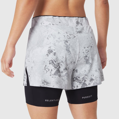 W087. Aerotex™ Side Split Liner Short - Sedona Snow Camo | ASRV