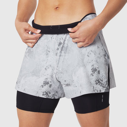 W087. Aerotex™ Side Split Liner Short - Sedona Snow Camo | ASRV