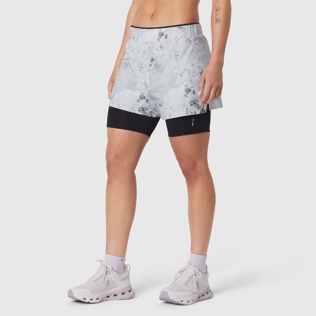 W087. Aerotex™ Side Split Liner Short - Sedona Snow Camo | ASRV