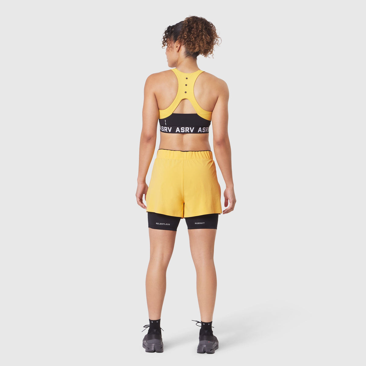 W087. Aerotex™ Side Split Liner Short - Amber | ASRV