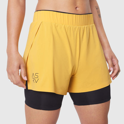 W087. Aerotex™ Side Split Liner Short - Amber | ASRV