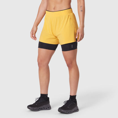 W087. Aerotex™ Side Split Liner Short - Amber | ASRV