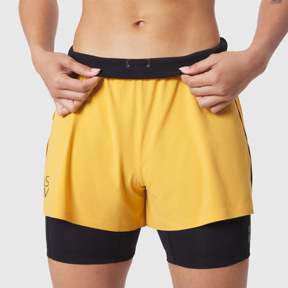 W087. Aerotex™ Side Split Liner Short - Amber | ASRV