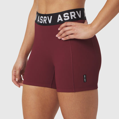 W027. LYCRA® Ribbed Short - Crimson | ASRV