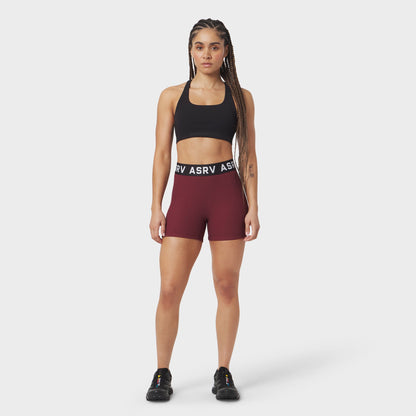 W027. LYCRA® Ribbed Short - Crimson | ASRV