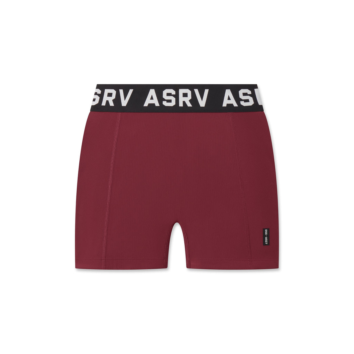 W027. LYCRA® Ribbed Short - Crimson | ASRV