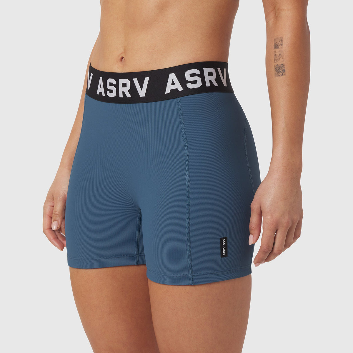 W027. LYCRA® Ribbed Short - Storm | ASRV