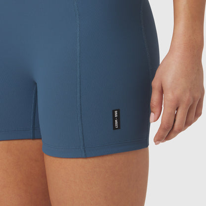 W027. LYCRA® Ribbed Short - Storm | ASRV