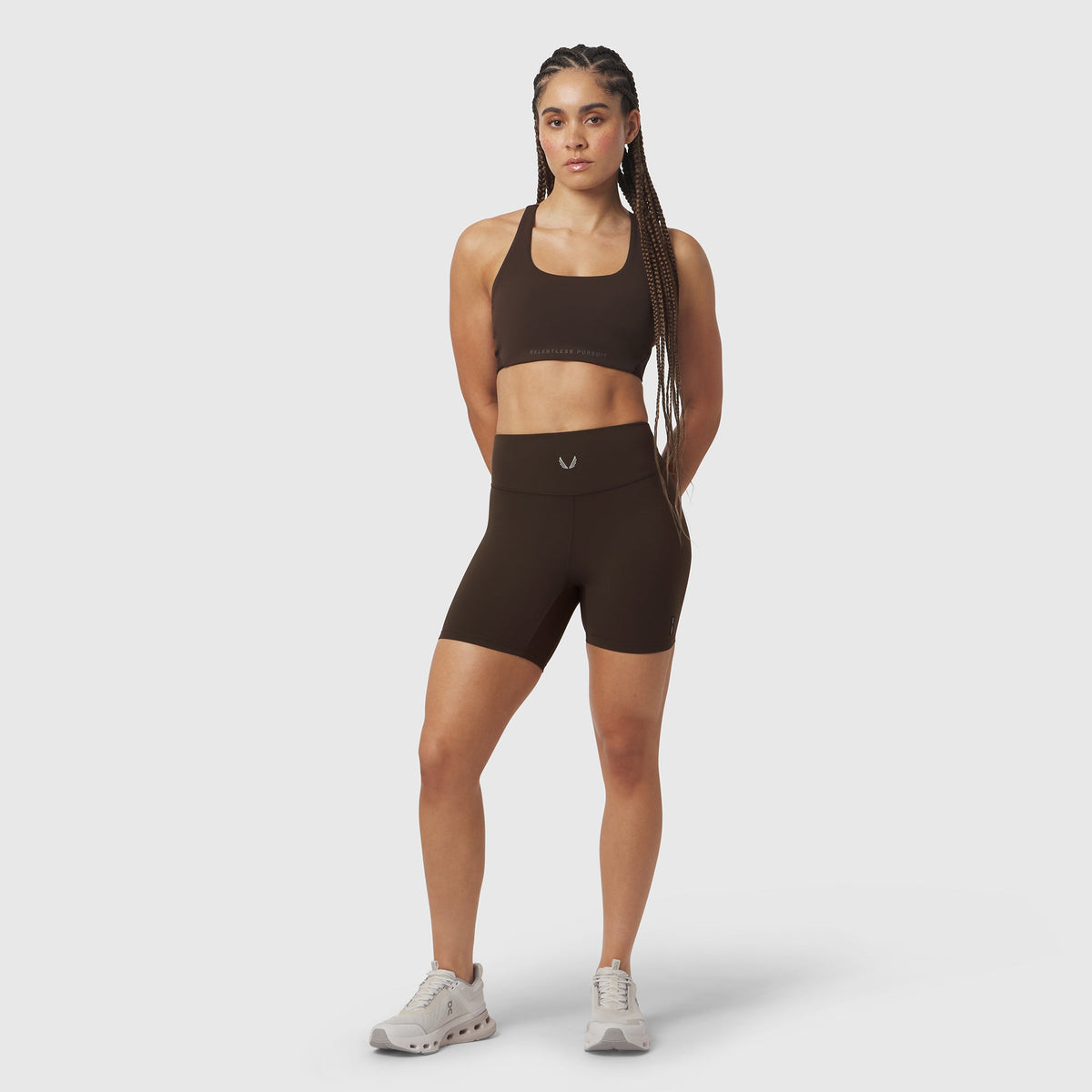 W064. LYCRA® ADAPTIV Biker Short - Dark Earth | ASRV